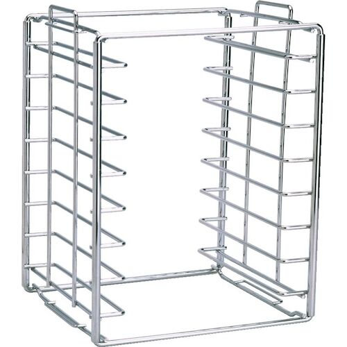 MEDICAL NATION Instrument Tray Rack, Dental Instruments Organizer Chrome  Tray Rack for Size B Trays and Lids, Holds 8 Trays, Stackable, Set-Up Tray